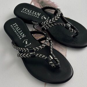 Italian Shoemakers Black Sandals